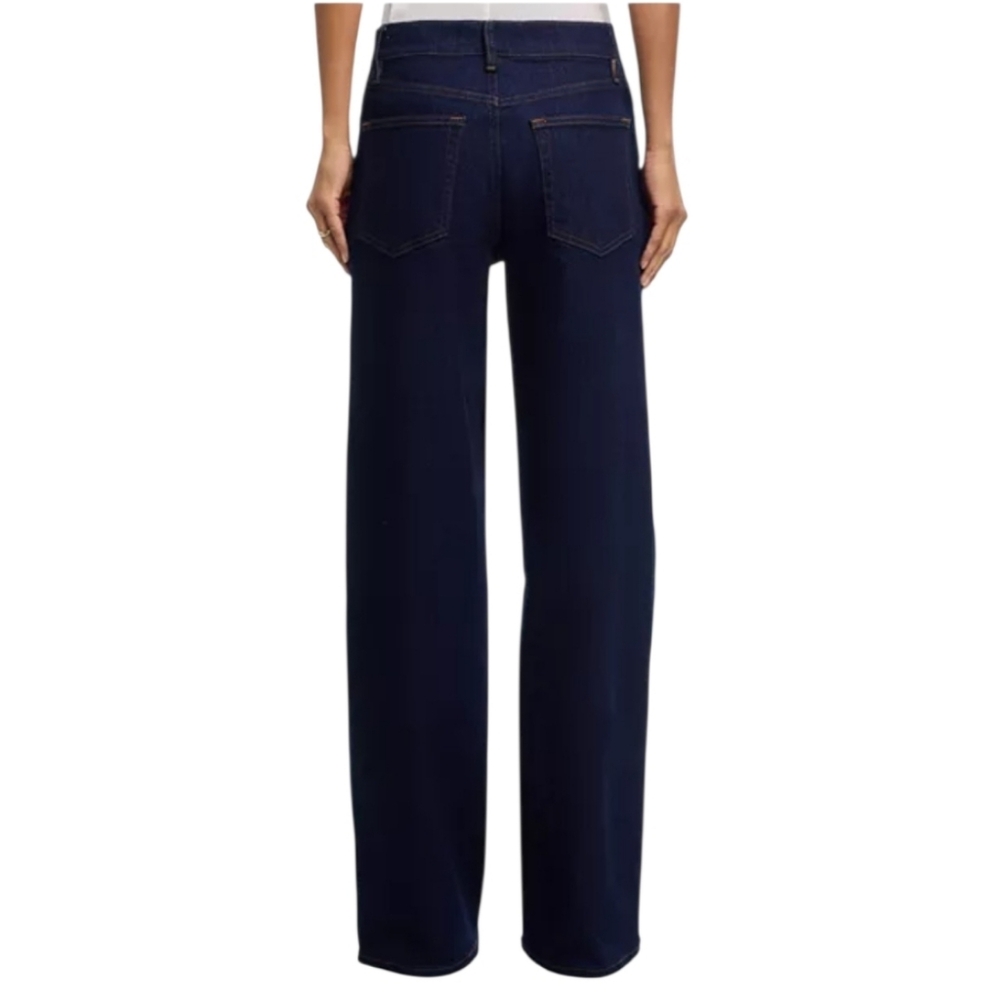 NWT Frame Le Slim Palazzo Wide Leg Jeans 28 Dark Rinse - Picture 2 of 7